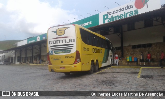 Empresa Gontijo de Transportes 18520 na cidade de Camanducaia, Minas Gerais, Brasil, por Guilherme Lucas Martins De Assunção. ID da foto: 7437747.