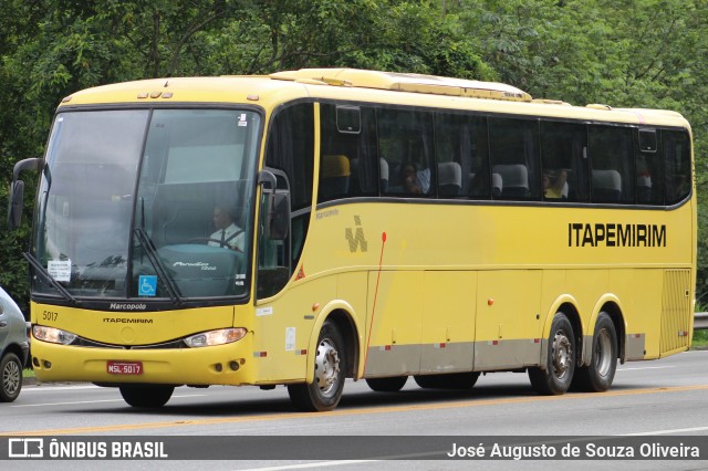 Viação Itapemirim 5017 na cidade de Barra do Piraí, Rio de Janeiro, Brasil, por José Augusto de Souza Oliveira. ID da foto: 7440106.