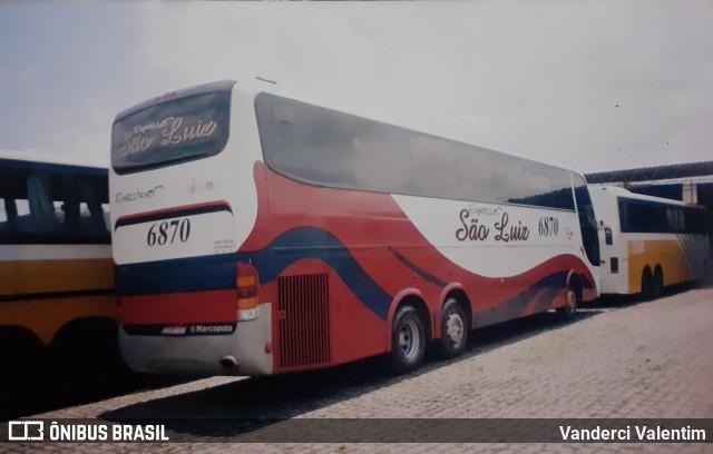 Expresso São Luiz 6870 na cidade de São Paulo, São Paulo, Brasil, por Vanderci Valentim. ID da foto: 7440941.