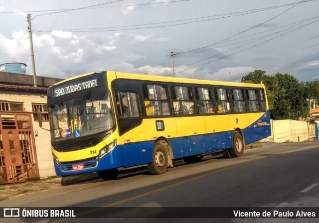 Trancid - Transporte Cidade de Divinópolis 214 na cidade de Divinópolis, Minas Gerais, Brasil, por Vicente de Paulo Alves. ID da foto: 7438744.