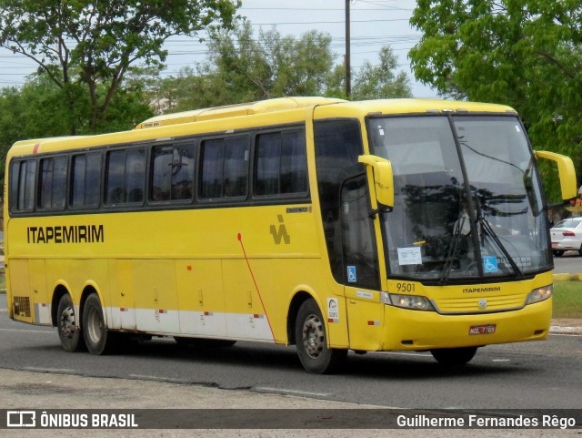 Viação Itapemirim 9501 na cidade de Teresina, Piauí, Brasil, por Guilherme Fernandes Rêgo. ID da foto: 7440651.