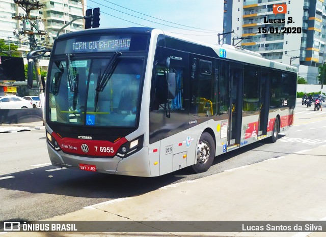 Viação Gatusa Transportes Urbanos 7 6955 na cidade de São Paulo, São Paulo, Brasil, por Lucas Santos da Silva. ID da foto: 7441516.