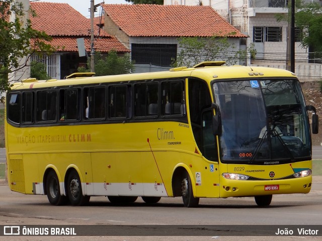 Viação Itapemirim 8029 na cidade de Teresina, Piauí, Brasil, por João Victor. ID da foto: 7442773.