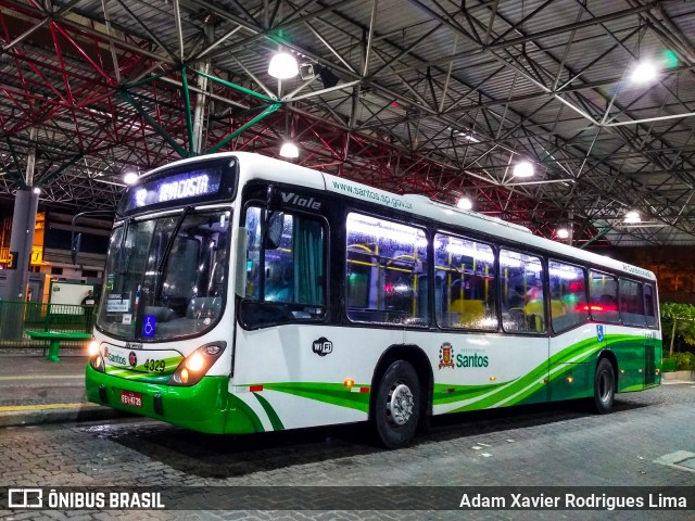 Viação Piracicabana Santos 4329 na cidade de Santos, São Paulo, Brasil, por Adam Xavier Rodrigues Lima. Número da foto: #7443014.