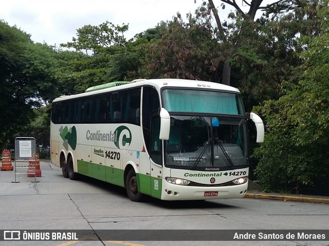 Viação Continental de Transportes 14270 na cidade de São Paulo, São Paulo, Brasil, por Andre Santos de Moraes. Número da foto: #7442766.