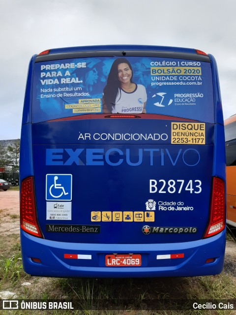 Viação Ideal B28743 na cidade de Rio de Janeiro, Rio de Janeiro, Brasil, por Cecilio Cais. Número da foto: #7442616.