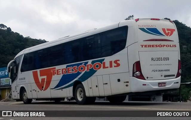 Viação Teresópolis RJ 203.059 na cidade de Teresópolis, Rio de Janeiro, Brasil, por PEDRO COUTO. ID da foto: 7441430.