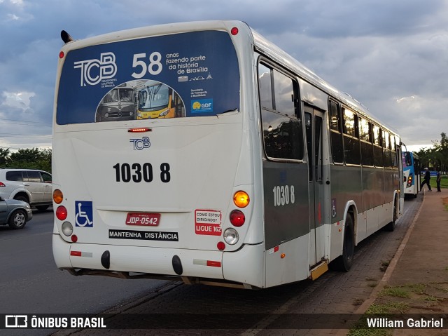 TCB - Sociedade de Transportes Coletivos de Brasília 10308 na cidade de Samambaia, Distrito Federal, Brasil, por William Gabriel. ID da foto: 7441631.