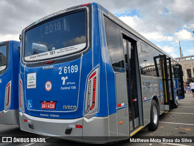 Transcooper > Norte Buss 2 6189 na cidade de São Paulo, São Paulo, Brasil, por Matheus Mota Rosa da Silva. ID da foto: 7443282.