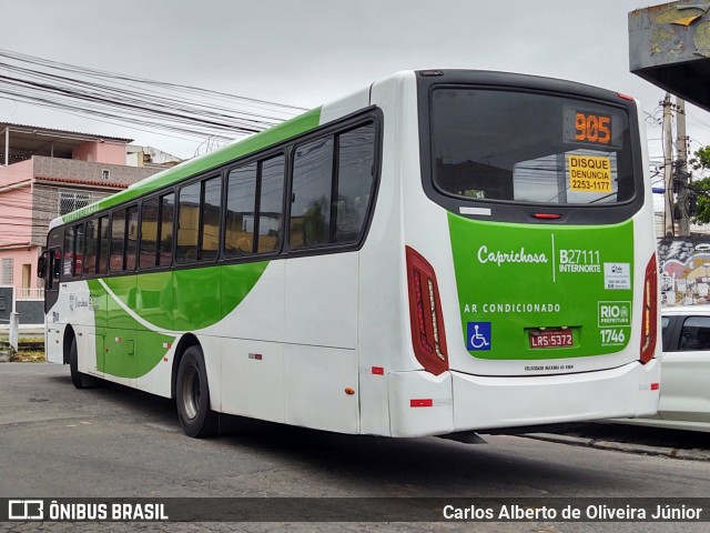 Caprichosa Auto Ônibus B27111 na cidade de Rio de Janeiro, Rio de Janeiro, Brasil, por Carlos Alberto de Oliveira Júnior. Número da foto: #7443971.