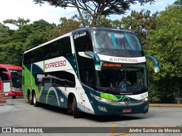 Expresso Transporte e Turismo Ltda. 3070 na cidade de São Paulo, São Paulo, Brasil, por Andre Santos de Moraes. ID da foto: 7442733.