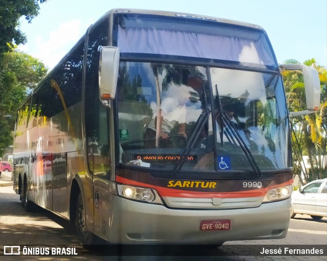 Saritur - Santa Rita Transporte Urbano e Rodoviário 9990 na cidade de Guanhães, Minas Gerais, Brasil, por Jessé Fernandes. ID da foto: 7441524.