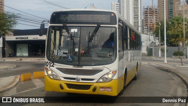 Transportes Guanabara 1012 na cidade de Natal, Rio Grande do Norte, Brasil, por Dennis Paz. ID da foto: 7441509.