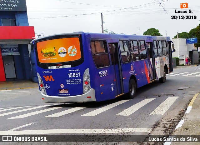 Viação Miracatiba 15.851 na cidade de São Paulo, São Paulo, Brasil, por Lucas Santos da Silva. Número da foto: #7385509.