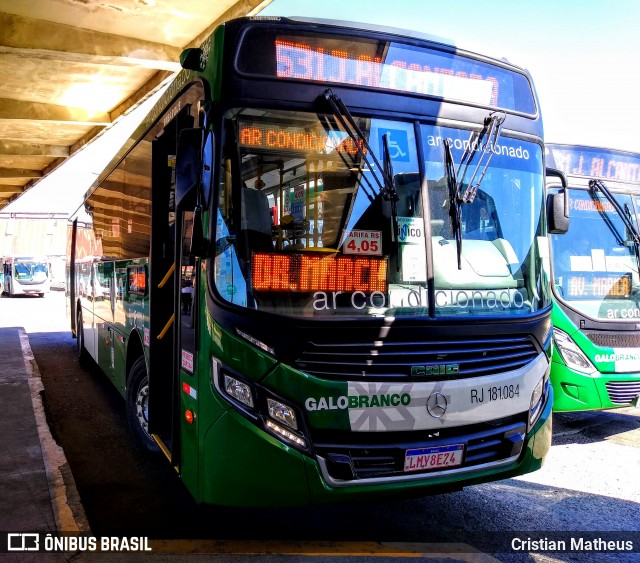 Viação Galo Branco RJ 181.084 na cidade de Niterói, Rio de Janeiro, Brasil, por Cristian Matheus. ID da foto: 7387489.