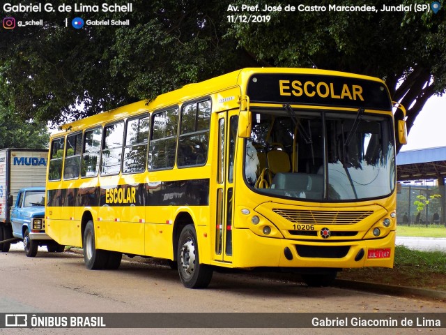 Viação Leme 10206 na cidade de Jundiaí, São Paulo, Brasil, por Gabriel Giacomin de Lima. Número da foto: #7387125.
