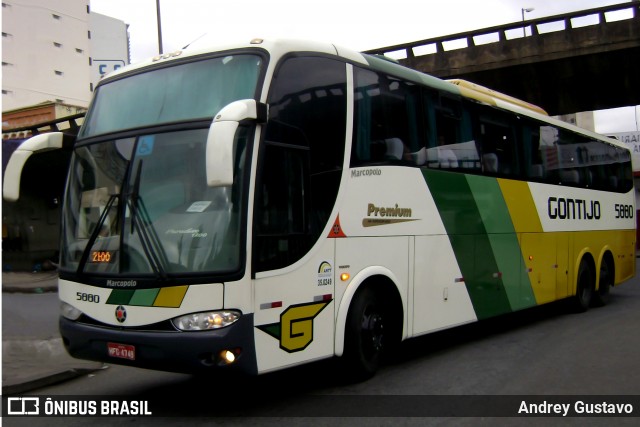 Empresa Gontijo de Transportes 5880 na cidade de Belo Horizonte, Minas Gerais, Brasil, por Andrey Gustavo. ID da foto: 7386231.