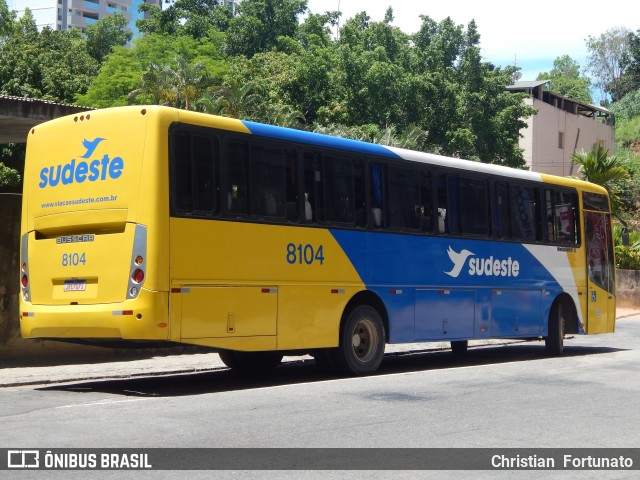 Viação Sudeste 8104 na cidade de Cachoeiro de Itapemirim, Espírito Santo, Brasil, por Christian  Fortunato. ID da foto: 7445416.