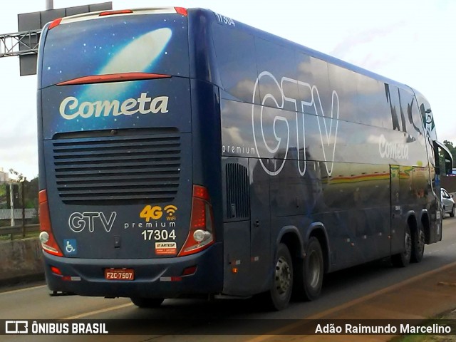 Viação Cometa 17304 na cidade de Belo Horizonte, Minas Gerais, Brasil, por Adão Raimundo Marcelino. Número da foto: #7450849.