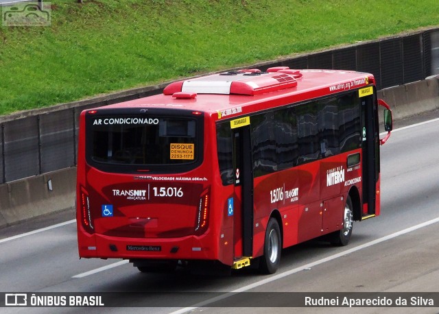 Viação Araçatuba 1.5.016 na cidade de São José dos Campos, São Paulo, Brasil, por Rudnei Aparecido da Silva. ID da foto: 7450878.