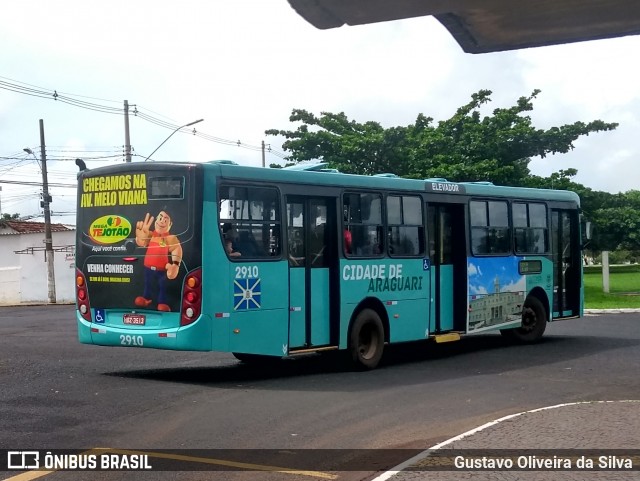 CAF Transportes 2910 na cidade de Araguari, Minas Gerais, Brasil, por Gustavo Oliveira da Silva. ID da foto: 7450165.