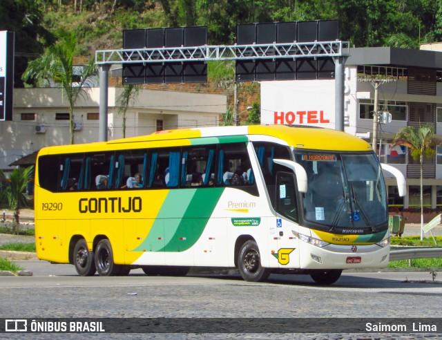 Empresa Gontijo de Transportes 19290 na cidade de Manhuaçu, Minas Gerais, Brasil, por Saimom  Lima. Número da foto: #7450006.