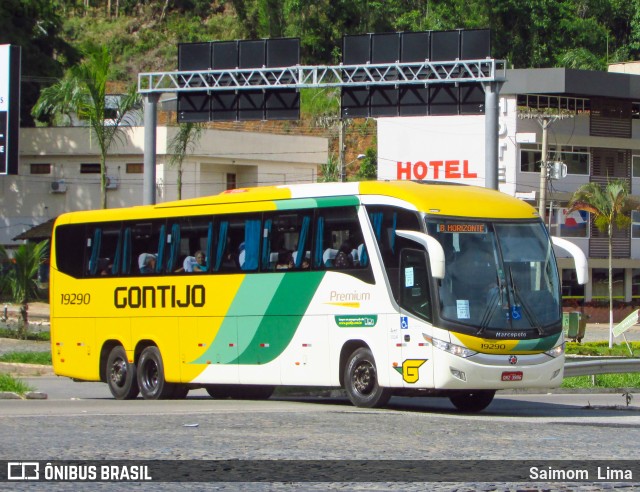 Empresa Gontijo de Transportes 19290 na cidade de Manhuaçu, Minas Gerais, Brasil, por Saimom  Lima. ID da foto: 7450006.