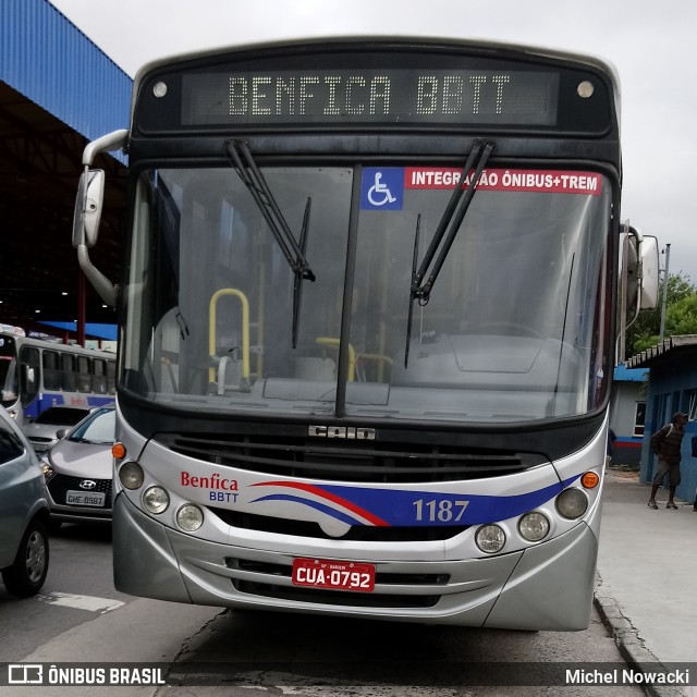 BBTT - Benfica Barueri Transporte e Turismo 1187 na cidade de Itapevi, São Paulo, Brasil, por Michel Nowacki. ID da foto: 7448786.