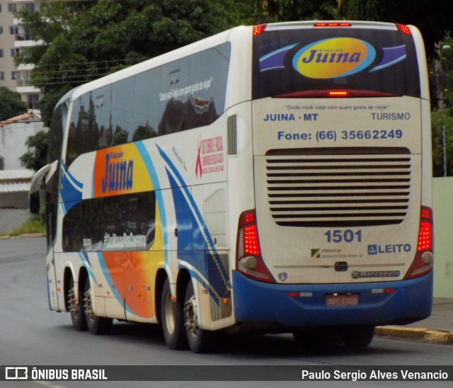 Viação Juína 1501 na cidade de Cuiabá, Mato Grosso, Brasil, por Paulo Sergio Alves Venancio. ID da foto: 7450626.