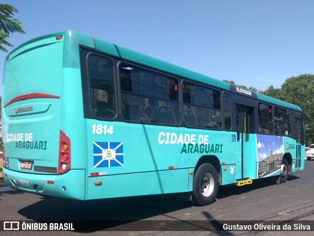 CAF Transportes 1814 na cidade de Araguari, Minas Gerais, Brasil, por Gustavo Oliveira da Silva. ID da foto: 7450171.