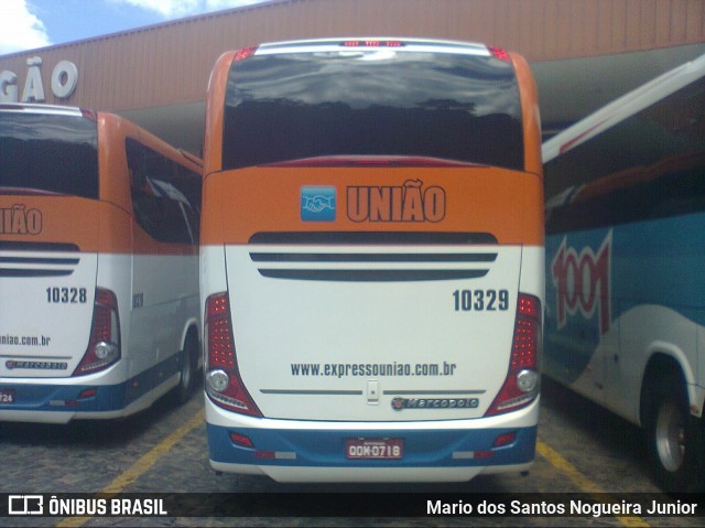 Expresso União 10329 na cidade de Manhuaçu, Minas Gerais, Brasil, por Mario dos Santos Nogueira Junior. Número da foto: #7449326.