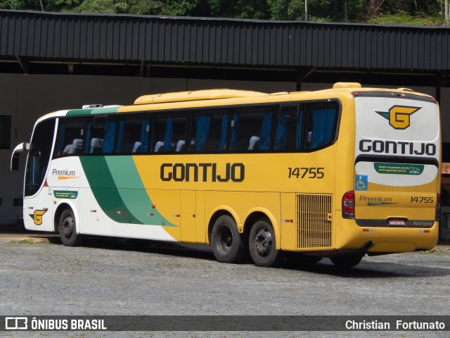 Empresa Gontijo de Transportes 14755 na cidade de Manhuaçu, Minas Gerais, Brasil, por Christian  Fortunato. Número da foto: #7448465.
