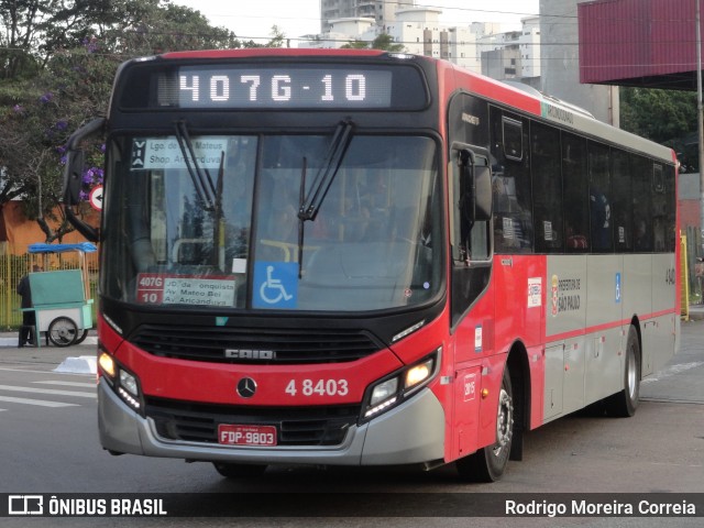 Express Transportes Urbanos Ltda 4 8403 na cidade de São Paulo, São Paulo, Brasil, por Rodrigo Moreira Correia. Número da foto: #7451389.