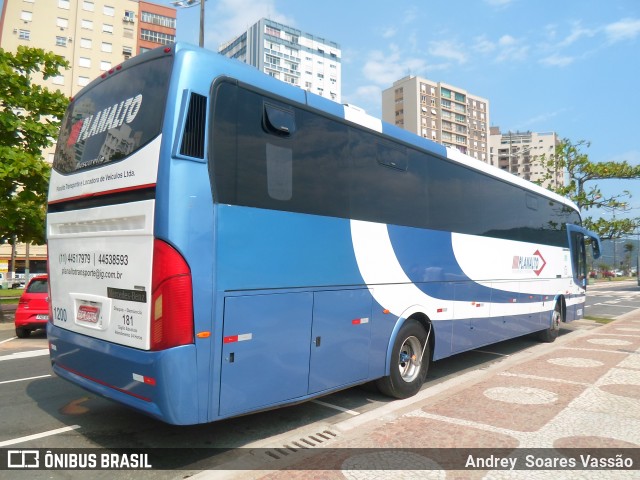 Planalto Transporte e Turismo 1200 na cidade de Santos, São Paulo, Brasil, por Andrey  Soares Vassão. ID da foto: 7449839.