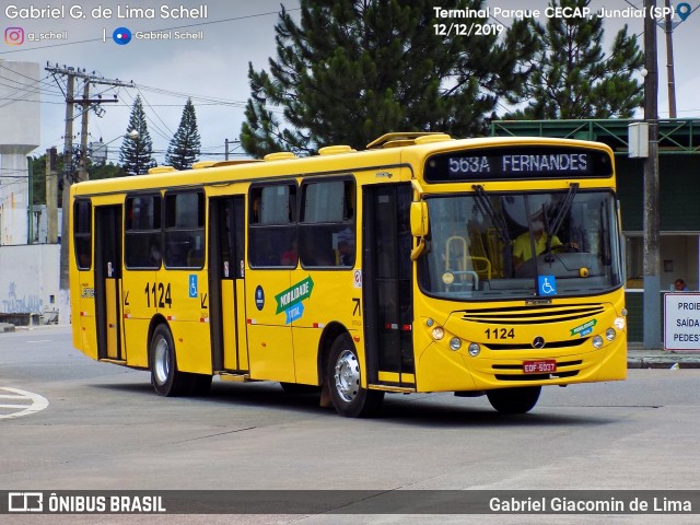 Viação Leme 1124 na cidade de Jundiaí, São Paulo, Brasil, por Gabriel Giacomin de Lima. ID da foto: 7450897.