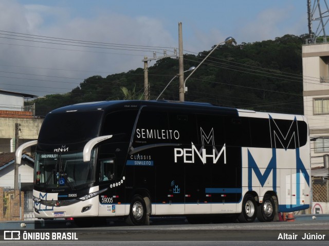 Empresa de Ônibus Nossa Senhora da Penha 59005 na cidade de Balneário Camboriú, Santa Catarina, Brasil, por Altair Júnior. Número da foto: #7451567.
