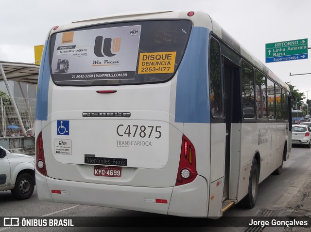 Viação Redentor C47875 na cidade de Rio de Janeiro, Rio de Janeiro, Brasil, por Jorge Gonçalves. Número da foto: #7452229.