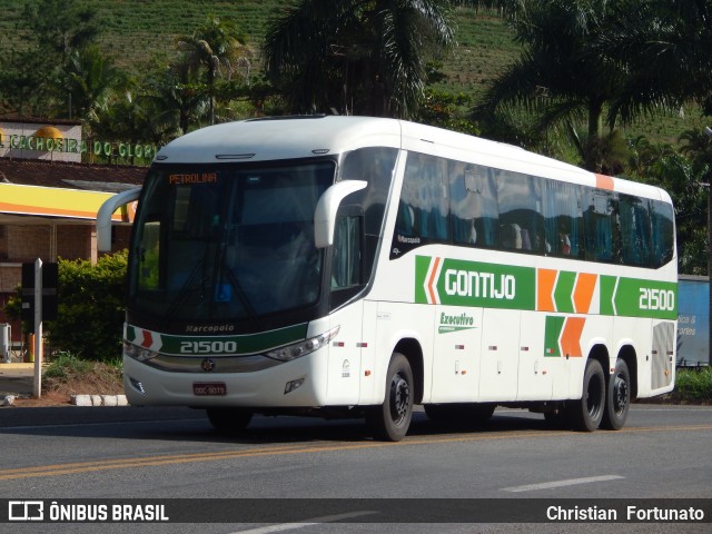 Empresa Gontijo de Transportes 21500 na cidade de São Francisco do Glória, Minas Gerais, Brasil, por Christian  Fortunato. Número da foto: #7452819.