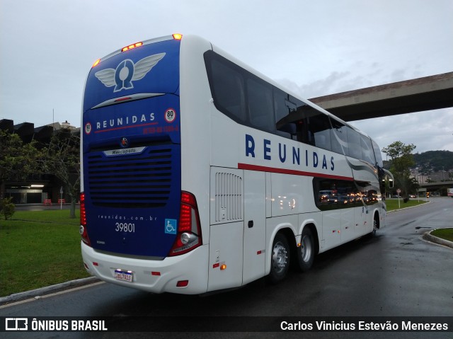 Reunidas Transportes Coletivos 39801 na cidade de Florianópolis, Santa Catarina, Brasil, por Carlos Vinicius Estevão Menezes. ID da foto: 7454936.