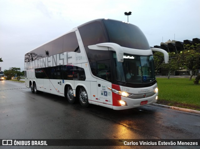 Auto Viação Catarinense 3739 na cidade de Florianópolis, Santa Catarina, Brasil, por Carlos Vinicius Estevão Menezes. ID da foto: 7454961.