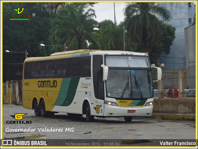 Empresa Gontijo de Transportes 11810 na cidade de Governador Valadares, Minas Gerais, Brasil, por Valter Francisco. ID da foto: 7453227.