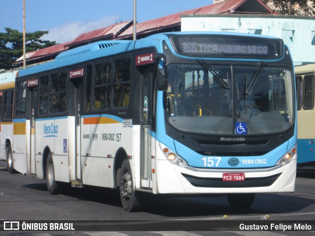 Expresso Vera Cruz 157 na cidade de Recife, Pernambuco, Brasil, por Gustavo Felipe Melo. ID da foto: 7457054.