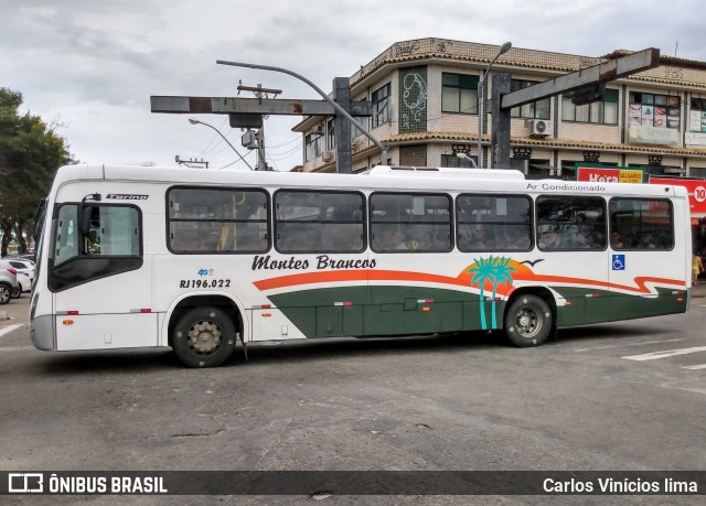 Viação Montes Brancos RJ 196.022 na cidade de Cabo Frio, Rio de Janeiro, Brasil, por Carlos Vinícios lima. Número da foto: #7457741.