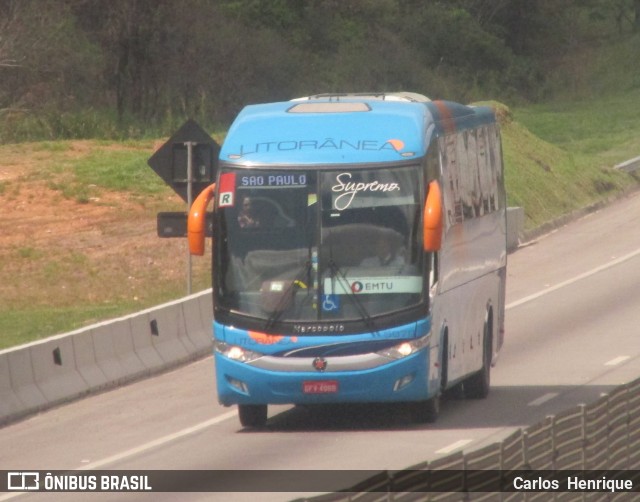 Litorânea Transportes Coletivos 5878 na cidade de Santa Isabel, São Paulo, Brasil, por Carlos  Henrique. ID da foto: 7457453.