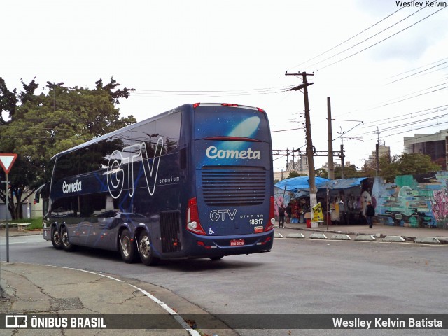 Viação Cometa 18317 na cidade de São Paulo, São Paulo, Brasil, por Weslley Kelvin Batista. ID da foto: 7456296.