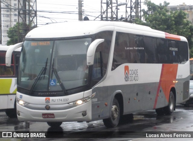 Viação Cidade do Aço RJ 174.037 na cidade de Nova Iguaçu, Rio de Janeiro, Brasil, por Lucas Alves Ferreira. ID da foto: 7457937.