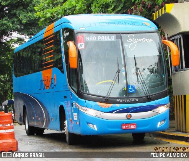 Litorânea Transportes Coletivos 5872 na cidade de São Paulo, São Paulo, Brasil, por FELIPE ALMEIDA. ID da foto: 7458832.