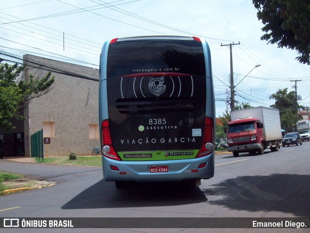 Viação Garcia 8385 na cidade de Apucarana, Paraná, Brasil, por Emanoel Diego.. ID da foto: 7459054.