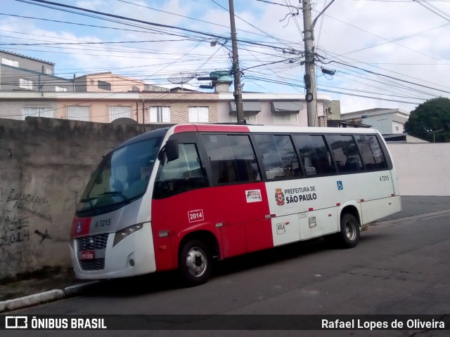 Pêssego Transportes 4 7215 na cidade de São Paulo, São Paulo, Brasil, por Rafael Lopes de Oliveira. ID da foto: 7461306.