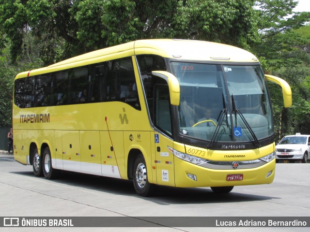 Viação Itapemirim 60773 na cidade de São Paulo, São Paulo, Brasil, por Lucas Adriano Bernardino. Número da foto: #7461400.
